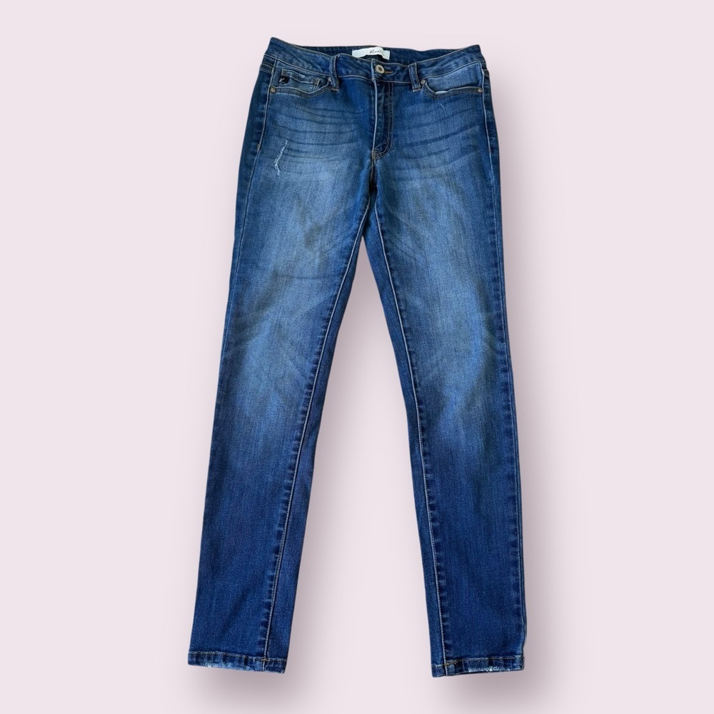 Kancan Mid Rise Dark Wash Skinny Jeans 9/28